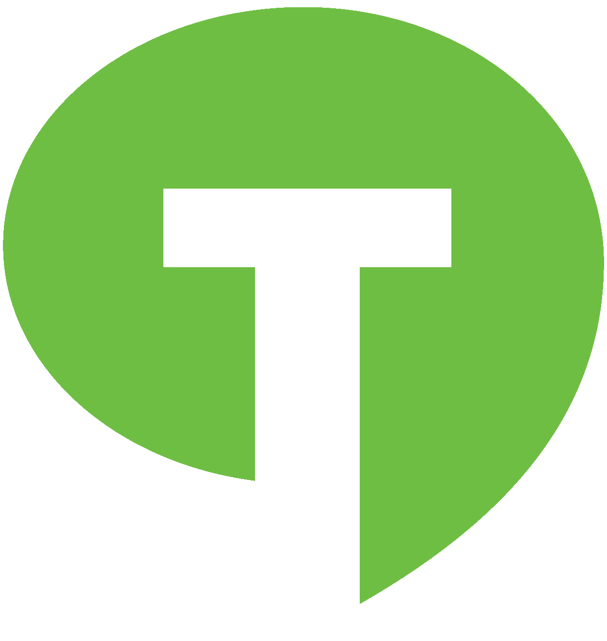 T Logo White